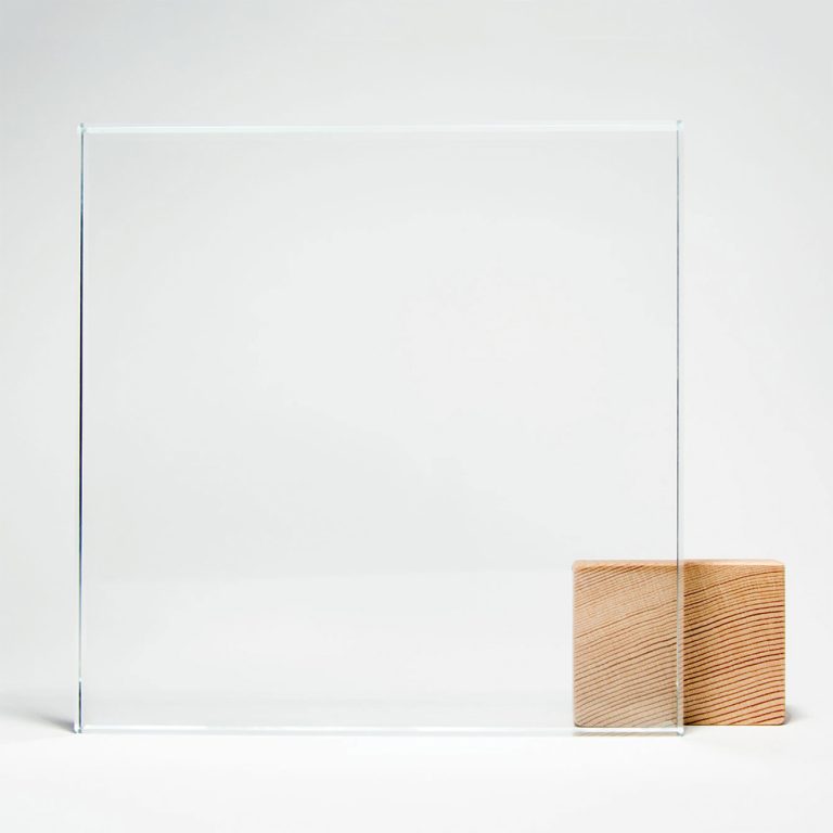 Clear white glass sample