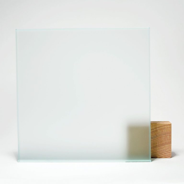Clear satin glass sample